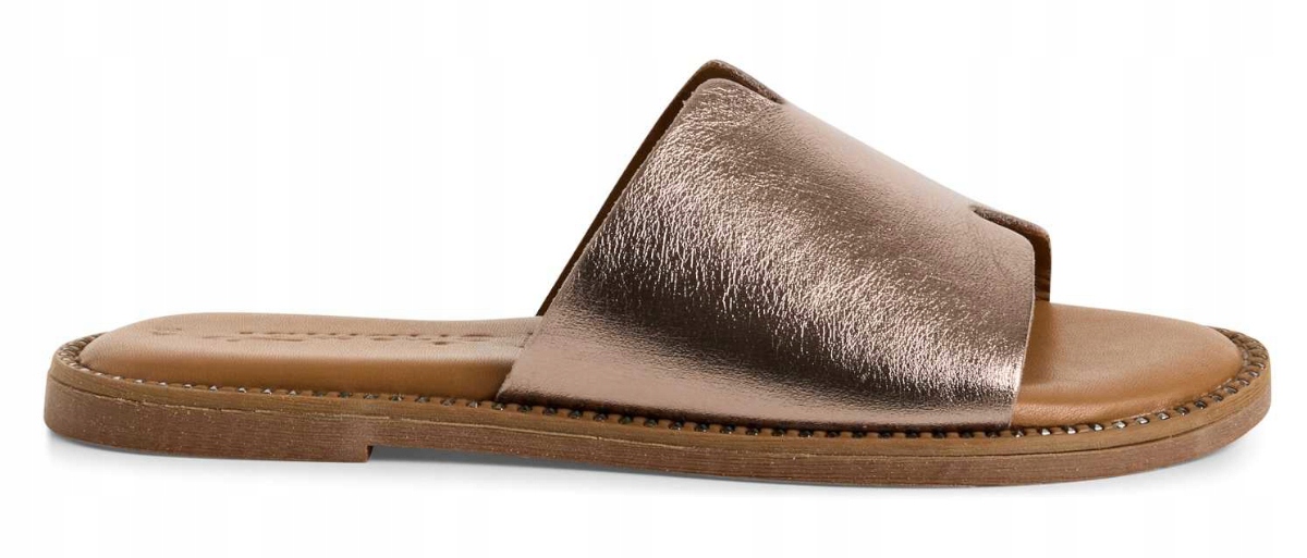 ede8cfc976cc0600727391a9f3b689f997b729bd757c338e2307cd057e5e126736be65a1c648fed2f212746cbe275caf38c0574f4f5f322a41dc836497b408f3c6f4b7374e9853d37be0f5c3ab7a3f85 Klapki-Damskie-Tamaris-1-27135-42-r-38-Metaliczny-Miekka-Wkladka-Marka-Tamaris