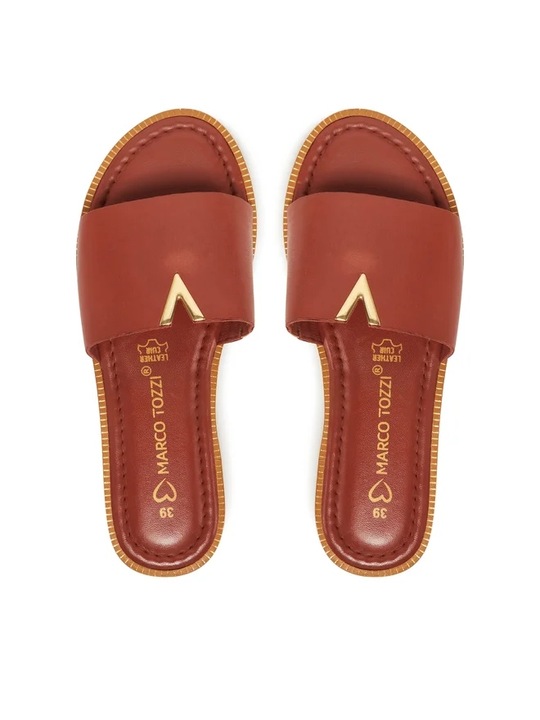 MARCO-TOZZI-2-27105-44-305brazowe-klapki-skorzane-r-37
