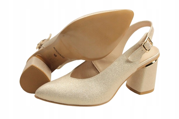 Sandaly-Boccato-920-r-36-Zlote-WLOSKIE-Eleganckie-WYJSCIOWE-Rozmiar-36